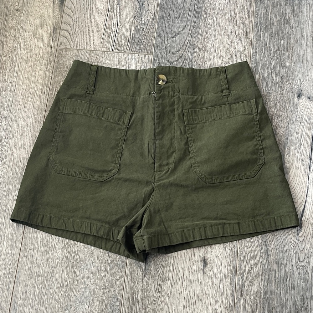 Anthropologie Olive Green Utility Shorts
